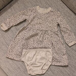 Carter's Cream and Black Leopard Print Dress